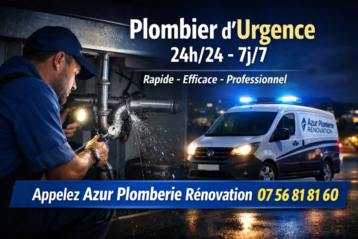 Plombier professionnel pour dépannage d'urgence à Biot
