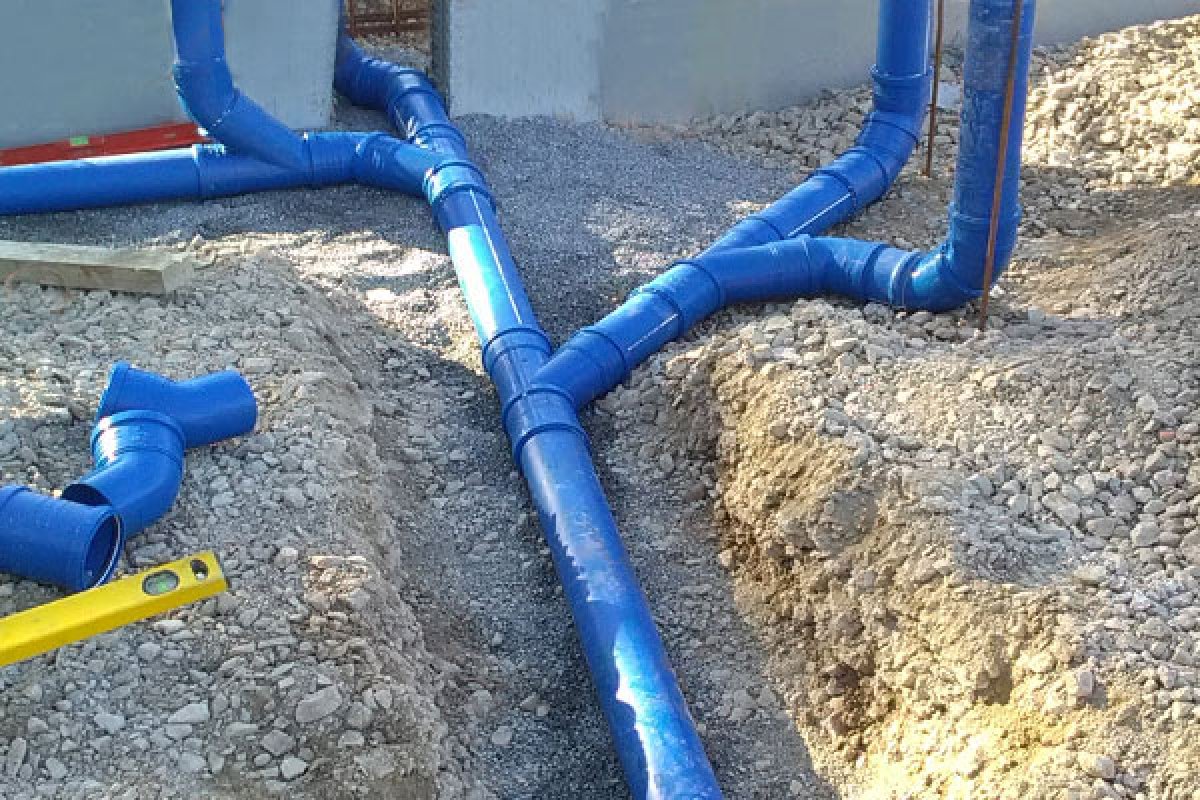 Système de canalisations des eaux usées